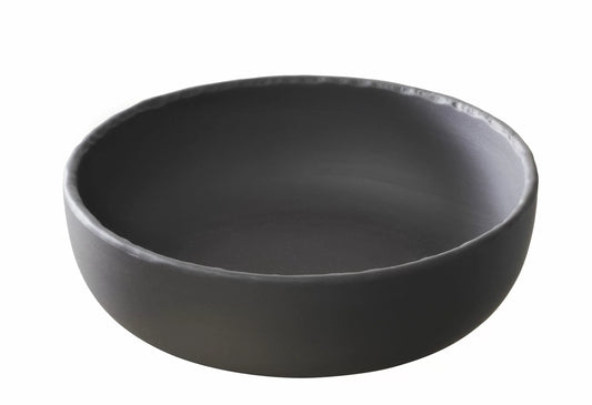 Individual slate-effect ceramic salad bowl, matt slate style color Basalt Coupe Plate line REVOL 4stk - pk