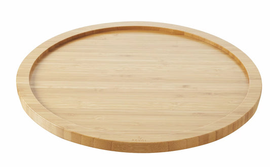 Round tray for basalt 30 cm steak plate, dia. 34 cm h. 1.7 cm, bamboo color Round Liner For Basalt Steak Plate line REVOL 1stk - pk