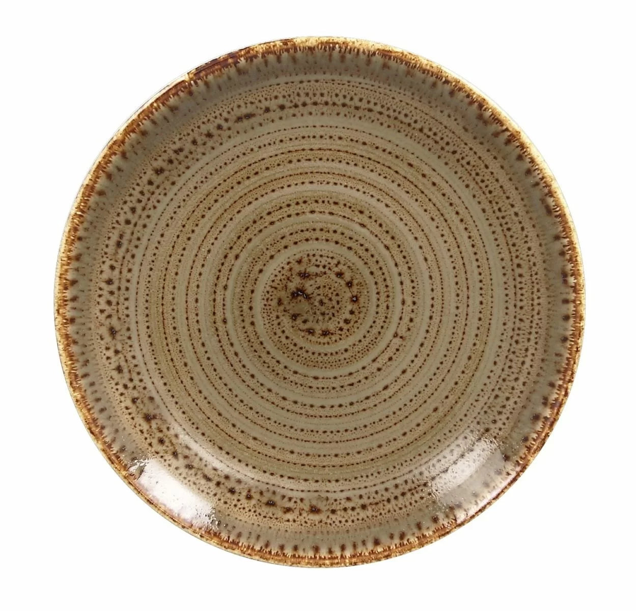 Flat plate, dia. 27 cm, brown Twirl line RAK PORCELAIN 1stk
