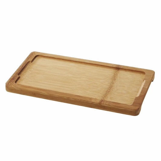 Tray for rectangular 25 x 12 cm basalt dish , 28.5 x 15 x 1.7 cm, bamboo color Liner Tray For Rect.Plate 25X12Cm line REVOL 6stk - pk
