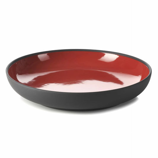 Individual bowl, glossy black, red, white color Solid Gourmet Plate line REVOL 4stk - pk