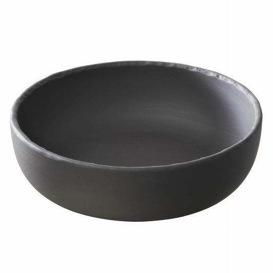 Individual serving bowl, matt slate style color Basalt Coupe Plate line REVOL