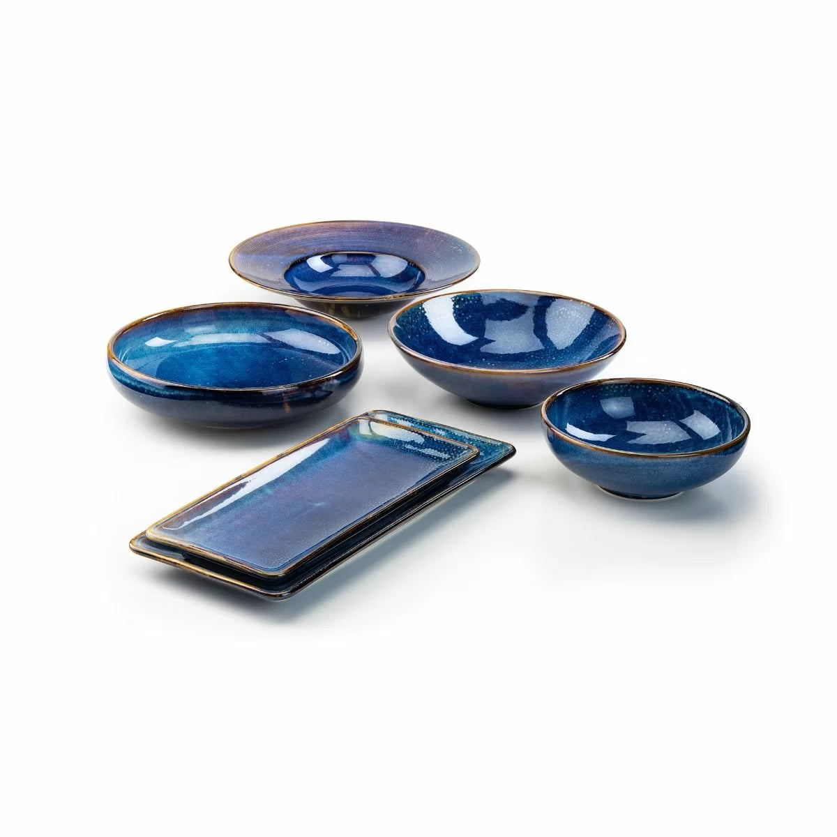 Rectangular dish 35,5x16,5 cm Deep Blue line VERLO 4stk - pk